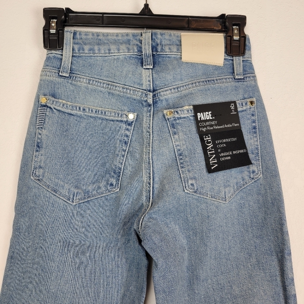 NWT PAIGE Courtney Raw Hem Vintage Denim In La Rambla Wash Size 23 - Picture 13 of 13
